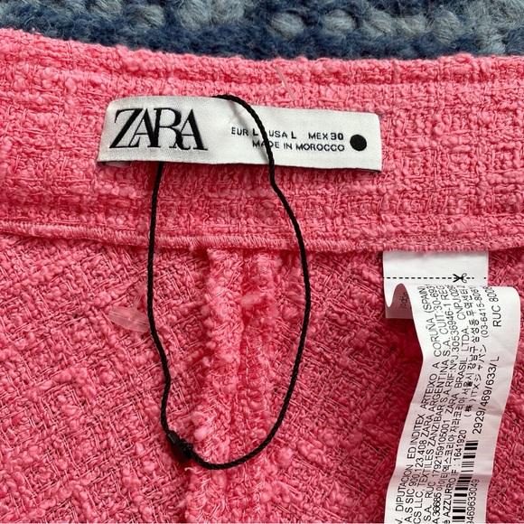 🌸 ZARA PINK TWEED HIGH WAIST ASYMMETRICAL MAXI SKIRT! - Picture 15 of 16